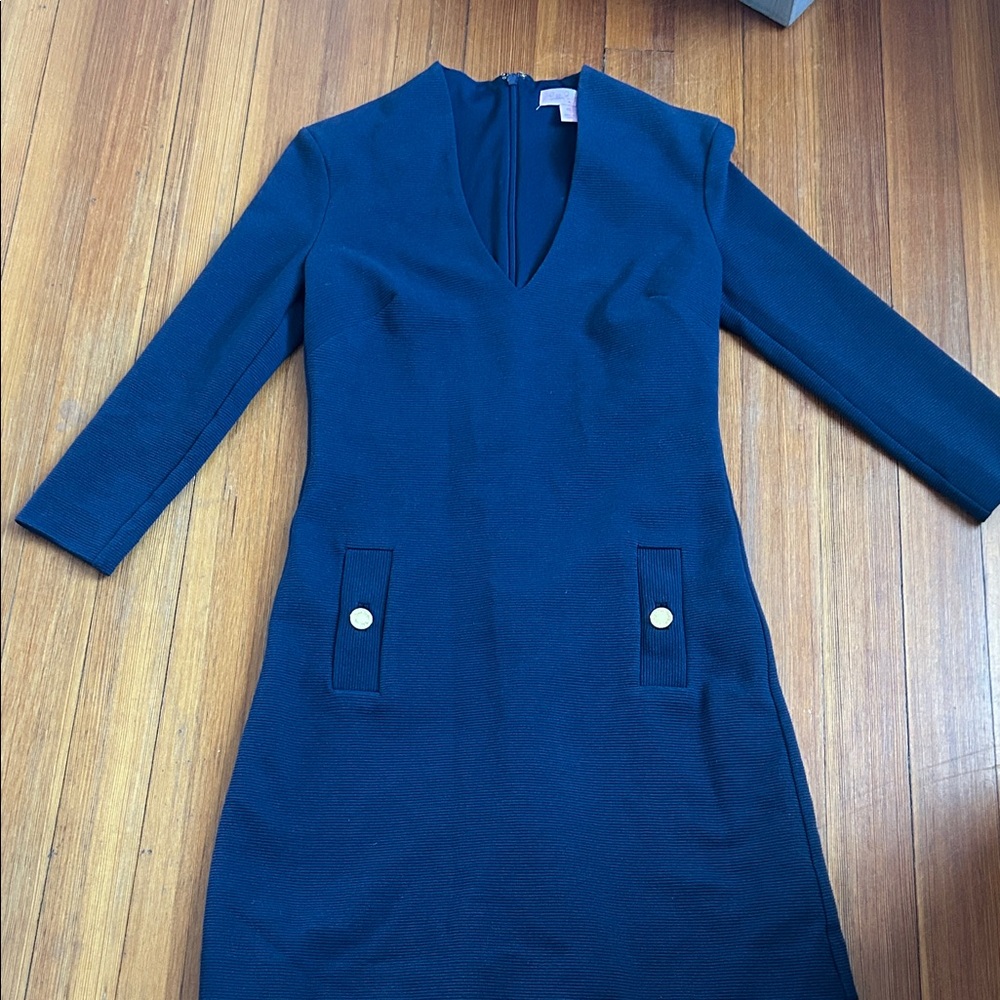 Lilly Pulitzer Deep Blue Long Sleeve Dress